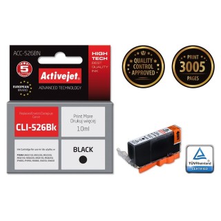 Activejet ACC-526BN Ink cartridge (replacement for Canon CLI-526Bk; Supreme; 10 ml; black)