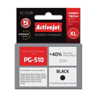 Activejet AC-510R Ink cartridge (replacement for Canon PG-510; Premium; 12 ml; black)