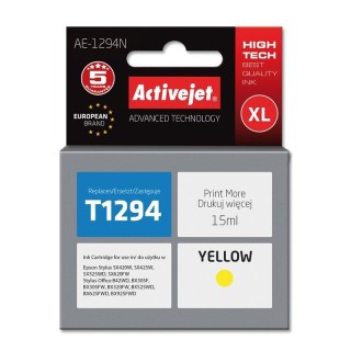 Activejet AE-1294N Ink cartridge (replacement for Epson T1294; Supreme; 15 ml; yellow)