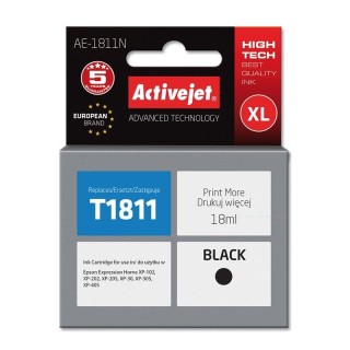 Activejet AE-1811N Ink Cartridge (Replacement for Epson 18XL T1811; Supreme; 18 ml; black)