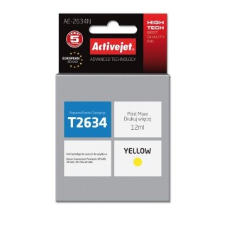 Activejet AE-2634N Ink cartridge (replacement for Epson 26 T2634; Supreme; 12 ml; yellow)
