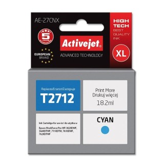Activejet AE-27CNX Ink cartridge (replacement for Epson 27XL T2712; Supreme; 18 ml; cyan)