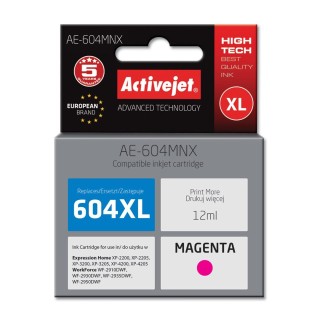 Activejet AE-604MNX Ink Cartridge (replacement for Epson 604XL C13T10H34010; Supreme; yield of 350 pages;  12 ml; magenta)