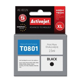 Activejet AE-801N ink (replacement for Epson T0801; Supreme; 15 ml; black)
