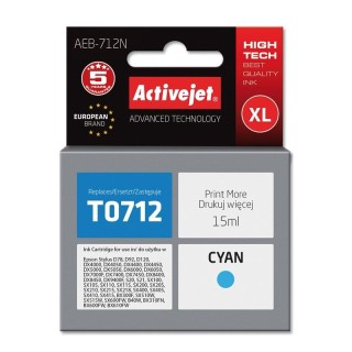 Activejet AEB-712N Ink cartridge (replacement for Epson T0712, T0892, T1002; Supreme; 15 ml; cyan)