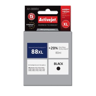 Activejet AH-88BRX Ink cartridge (replacement for HP 88XL C9396AE; Premium; 80 ml; black)