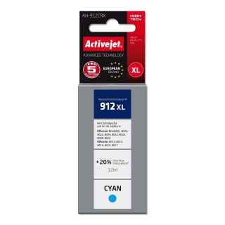 Activejet AH-912CRX Ink Cartridge (replacement for HP 912XL 3YL81AE; Premium; 990 pages; cyan)