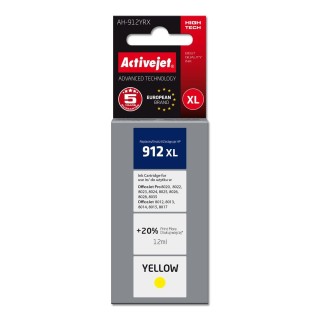 Activejet AH-912YRX Ink Cartridge (replacement for HP 912XL 3YL83AE; Premium; 990 pages; 12 ml, yellow)