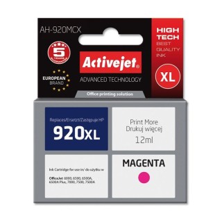 Activejet AH-920MCX Ink Cartridge (replacement for HP 920XL CD973AE; Premium; 12 ml; magenta)