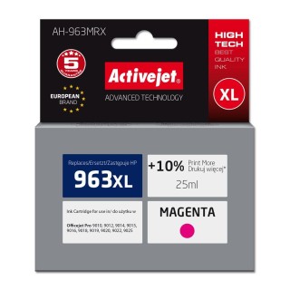 Activejet AH-963MRX Ink Cartridge (replacement for HP 963XL 3JA28AE; Premium; 1760 pages; 25 ml, magenta)