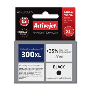 Activejet Ink Cartridge AH-300BRX (HP 300XL CC641EE compatible; Premium; 20 ml; black)