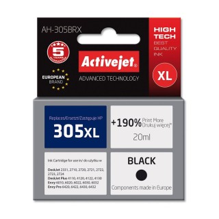 Activejet AH-305BRX ink (replacement for HP 305 XL 3YM62AE; Premium; 20 ml; black)