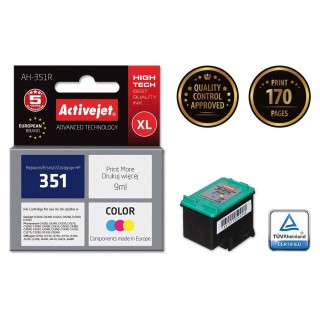 Activejet AH-351R ink (replacement for HP 351 CB337EE; Premium; 9 ml; color)