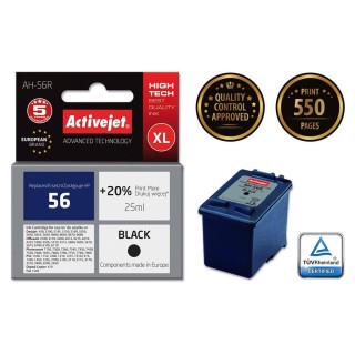 Activejet AH-56R Ink cartridge (replacement for HP 56 C6656A; Premium; 25 ml; black)