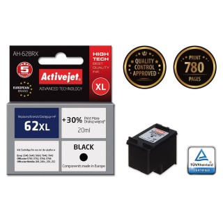 Activejet AH-62BRX ink (replacement for HP 62XL C2P05AE; Premium; 20 ml; black)