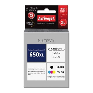 Activejet AH-M650RX Ink cartridge (replacement for HP 650 CZ101AE/CZ102AE; Premium; 1 x 20 ml, 1 x 21 ml; 1110 pages, black, colour)