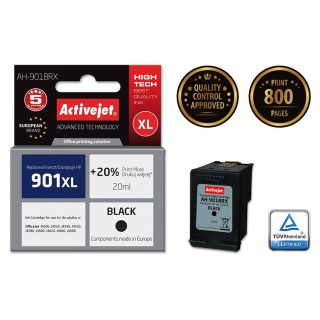 Activejet AH-901BRX Ink (replacement for HP 901XL CC654AE; Premium; 20 ml; black)