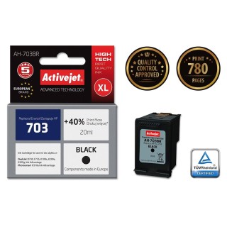 Activejet AH-703BR Ink (replacement for HP 703 CD887AE; Premium; 20 ml; black)