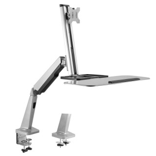 Maclean MC-728 monitor mount / stand 81.3 cm (32") Silver