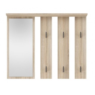 Hanger + mirror PARMA 100x15x.81.5 cm, oak sonoma