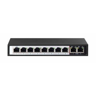 Extralink PoE Switch CERES 8x 100Mb/s PoE/PoE+, 2x RJ45 Uplink 100Mb/s, 96W