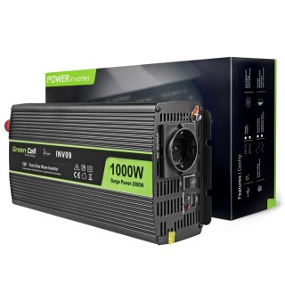 Green Cell INV09 power adapter/inverter Auto 1000 W Black