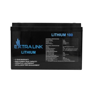 Extralink Accumulator LiFePO4 100AH 12.8V, BMS