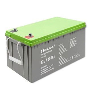Qoltec 53079 Deep Cycle Gel battery | 12V | 200Ah | 62.5kg