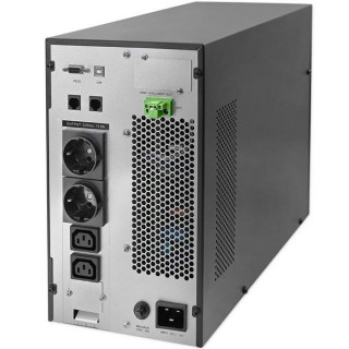 Qoltec 52282 Uninterruptible Power Supply UPS | 3kVA | 3000W | Power factor 1.0 | LCD | EPO | USB | On-line