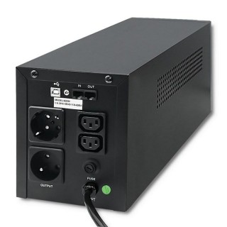 Qoltec 53954 Uninterruptible Power Supply | Monolith | 1200VA | 720W | LCD | USB