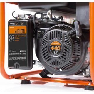 Daewoo GDA 8500E-3 engine-generator 7000 W 30 L Petrol Black, Orange