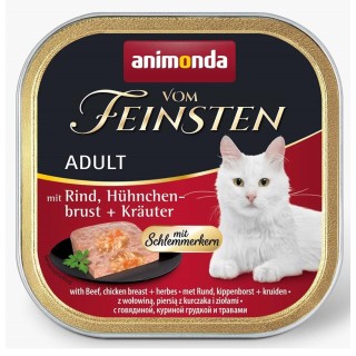 animonda Vom Feinsten Classic Cat with Beef, Chicken Breast, Herbs 100g