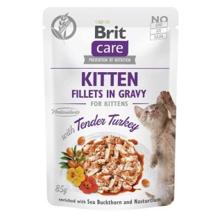 BRIT Care Cat Kitten Tender Turkey Pouch - wet cat food - 85 g