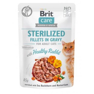 BRIT Care Sterilized Fillets in Gravy Rabbit - wet cat food - 85 g
