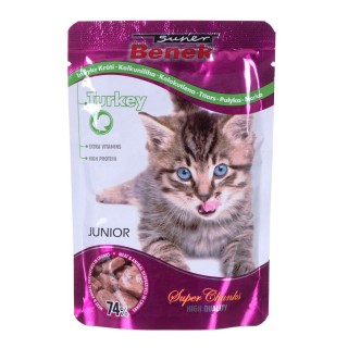 SUPER BENEK Junior Turkey - wet cat food - 100 g