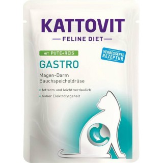 KATTOVIT Feline Diet Gastro Turkey with rice - wet cat food - 85g