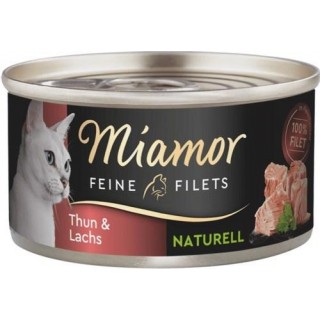 MIAMOR Feine Filets Naturell Tuna with salmon - wet cat food - 80g