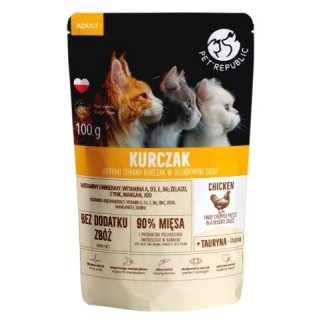 PET REPUBLIC Adult Chicken finely chopped - wet cat food- 100 g