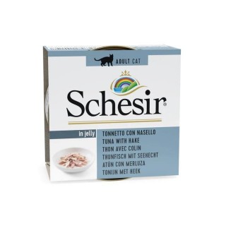 SCHESIR in jelly Tuna with hake - wet cat food - 85 g
