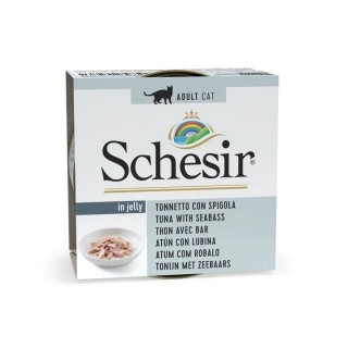 SCHESIR in jelly Tuna with sea bass - wet cat food - 85 g