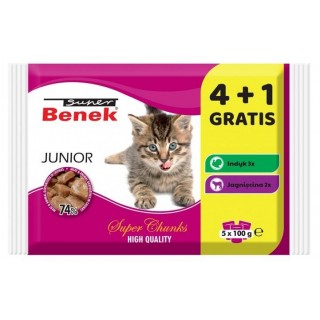 SUPER BENEK Junior - wet cat food - 5 x 100g