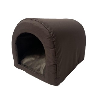 GO GIFT Dog and cat cave bed - brown - 40 x 33 x 29 cm