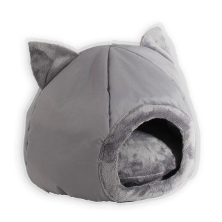 GO GIFT cat bed - grey - 40x40x34 cm