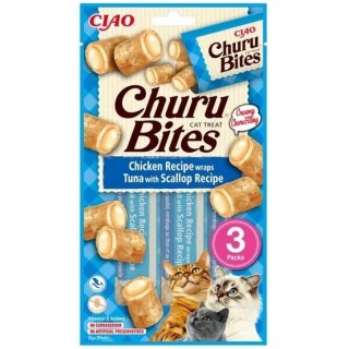 INABA Churu Bites Chicken with tuna and scallops - cat treats - 3x10 g