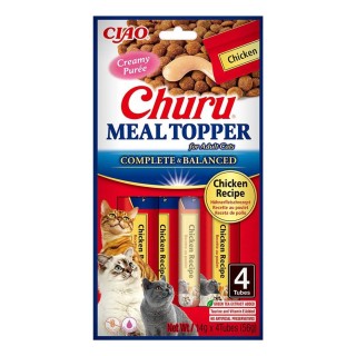 INABA Churu Meal Topper Chicken - cat treats - 4 x 14g