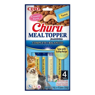 INABA Churu Meal Topper Tuna with scallop - cat treats - 4 x 14g
