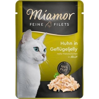 MIAMOR Feine Filets Chicken with poultry jelly - wet cat food - 100g