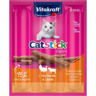 VITAKRAFT Cat Stick Turkey and lamb - cat treats - 18g