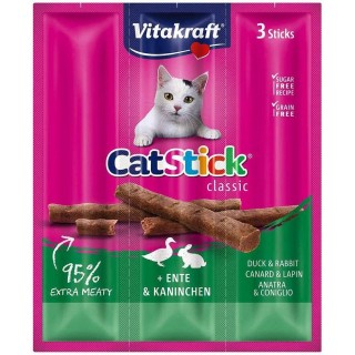 VITAKRAFT CatStick Classic Duck and rabbit - cat treats - 18g
