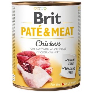 BRIT Paté & Meat with chicken - wet dog food - 800g